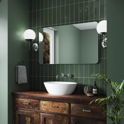 Minimalist LED Bathroom Mirror with Frameless Design